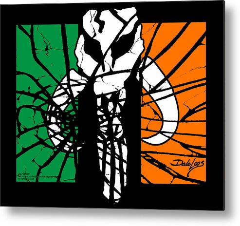 Sci Fi Metal Print featuring the digital art Irish Mandalorian Flag by Dale Loos Jr