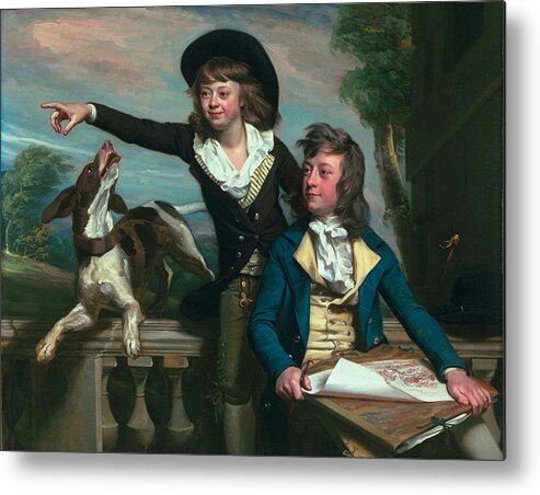 John Singleton Copley Metal Print featuring the painting Kids Playing #1 by John Singleton