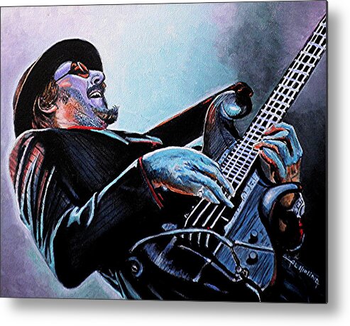 Les Claypool Metal Print featuring the painting Les Claypool by Al Molina