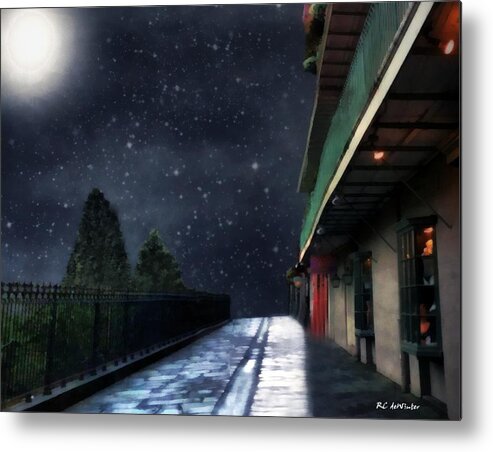 Landscape Metal Print featuring the painting Nightwalk #2 by RC DeWinter