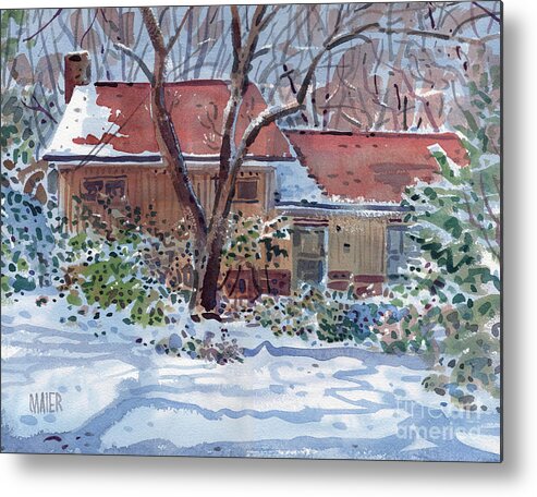 House Metal Print featuring the painting Our House #3 by Donald Maier