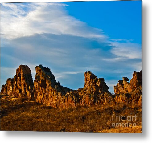 Clouds Metal Print featuring the photograph Sunrise at Devil's Backbone #1 by Harry Strharsky