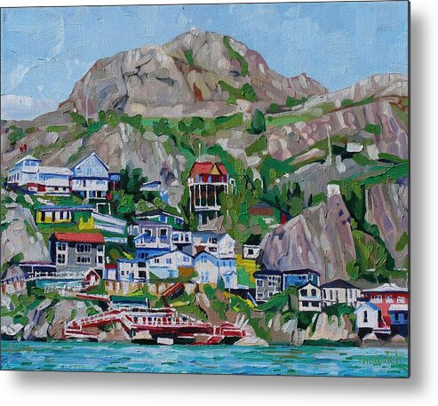 889 Metal Print featuring the painting The Battery #1 by Phil Chadwick