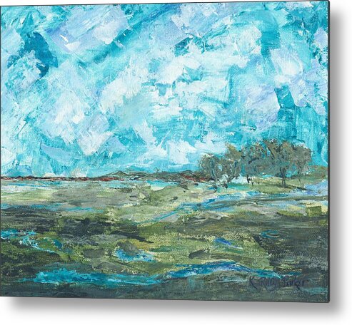 Landscape Metal Print featuring the painting Toward Pinckney Island by Kathryn Riley Parker