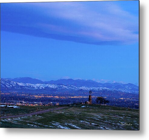 Colorado Metal Print featuring the photograph Windmill at Night #1 by Tim Kathka
