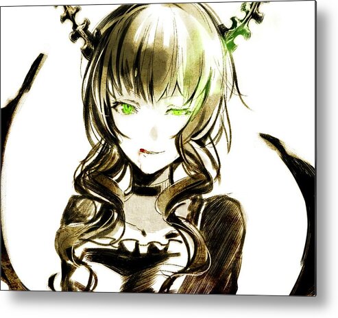 Black Rock Shooter Metal Print featuring the digital art Black Rock Shooter #10 by Maye Loeser