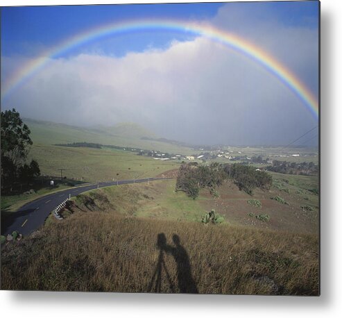 100860 Metal Print featuring the photograph 100860 Rainbow in Hawaii by Ed Cooper Photography