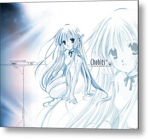 Chobits Metal Print featuring the digital art Chobits #12 by Super Lovely