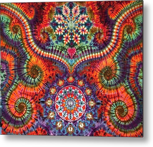 Rob Norwood Tie Dye Tapestry Tapestries. Sacred Geometry Psychedelic Art Metal Print featuring the digital art Rob Norwood by Rob Norwood