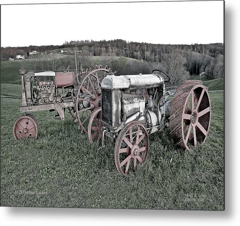 Old Fordson Tractor Metal Print featuring the photograph 1923 Fordson Tractors by Mark Allen