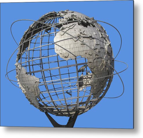 Meadows Metal Print featuring the photograph 1964 World's Fair Unisphere by Bob Slitzan