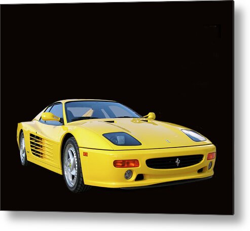 Photography Art By Sports Car Artist Jack Pumphrey Of A 1995 Ferrari 512m Russo Red Ferrari Metal Print featuring the photograph 1995 Ferrari F512m by Jack Pumphrey