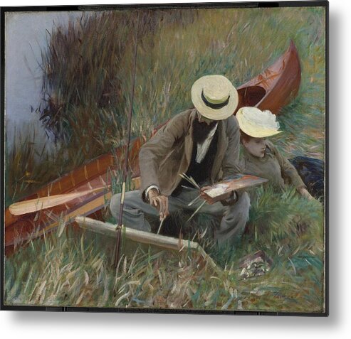 John Singer Sargent (american Metal Print featuring the painting An Out Doors Study #2 by MotionAge Designs
