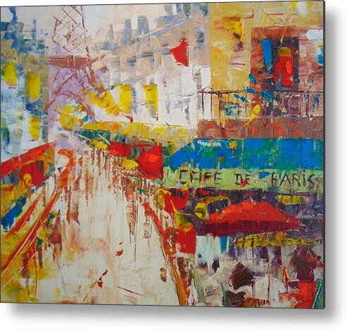 Provence Metal Print featuring the painting Cafe de Paris #3 by Frederic Payet