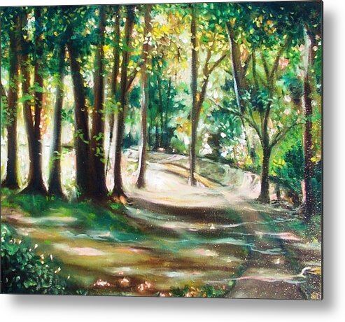 Landscape Metal Print featuring the painting The pathway I love by Emery Franklin