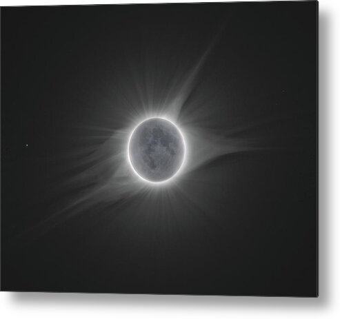 Eclipse Metal Print featuring the photograph 2017 Eclipse with Earth Shine by Dennis Sprinkle