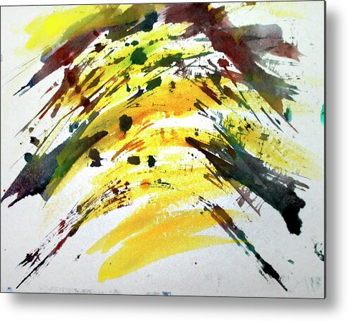 Abstract Metal Print featuring the painting A New Day #5 by Rein Nomm