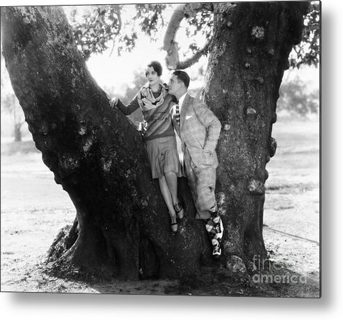 -couples- Metal Print featuring the photograph Silent Film Still: Couples #43 by Granger