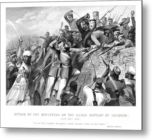 1857 Metal Print featuring the drawing Sepoy Rebellion, 1857 #3 by Granger