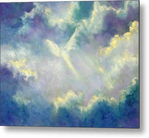 Angel Metal Print featuring the painting A Gift From Heaven by Marina Petro