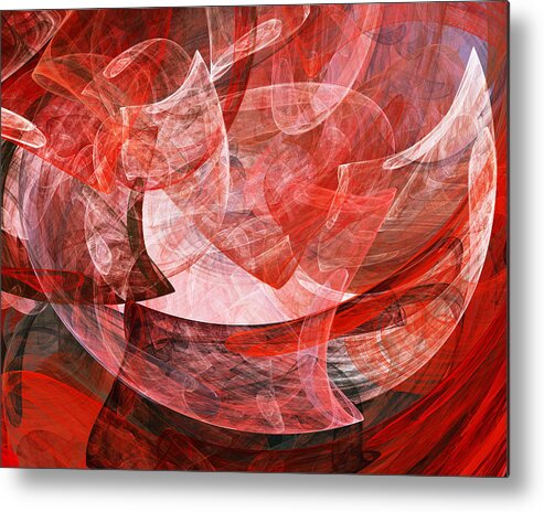 Fractal Metal Print featuring the digital art A Mothers Womb . A120422.446 by Wingsdomain Art and Photography