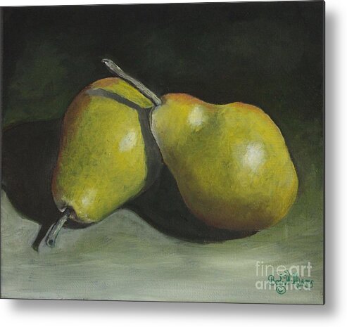 Pears Metal Print featuring the painting A Nice Pair by Bob Williams