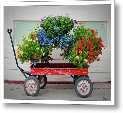 Wagon Metal Print featuring the photograph A Wagon Full by Peggy Dietz