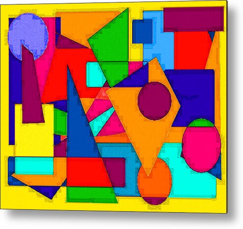 Abstract Digital Art Metal Print featuring the digital art Abstract 3C by Timothy Bulone