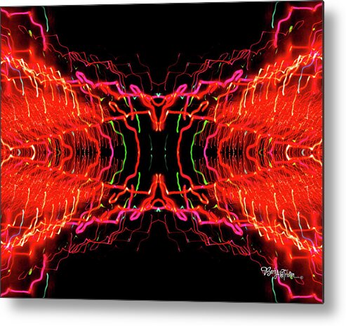 Inspiration Metal Print featuring the photograph Abstract Christmas Lights #174 by Barbara Tristan