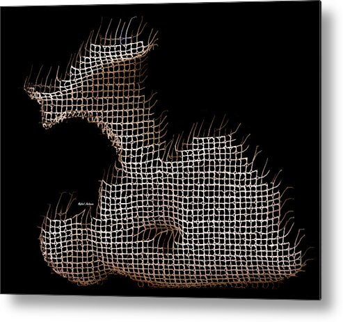 Rafael Salazar Metal Print featuring the digital art Abstract in the Wired by Rafael Salazar