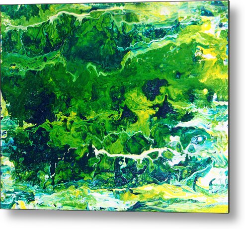 Abstract Metal Print featuring the painting Abstract painting by Asha Sudhaker Shenoy