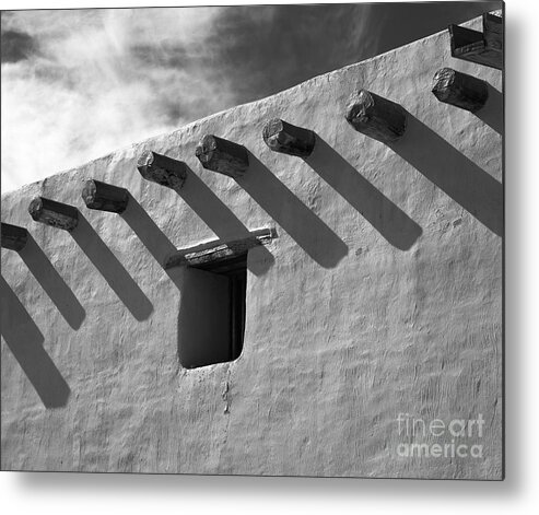 Architecture Metal Print featuring the photograph Adobe Roof Beams by Arni Katz