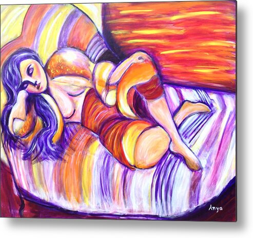  Metal Print featuring the painting After Matisse by Anya Heller