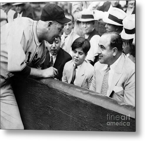 Al Capone Metal Print featuring the photograph Al Capone at the Cubs Game by Jon Neidert