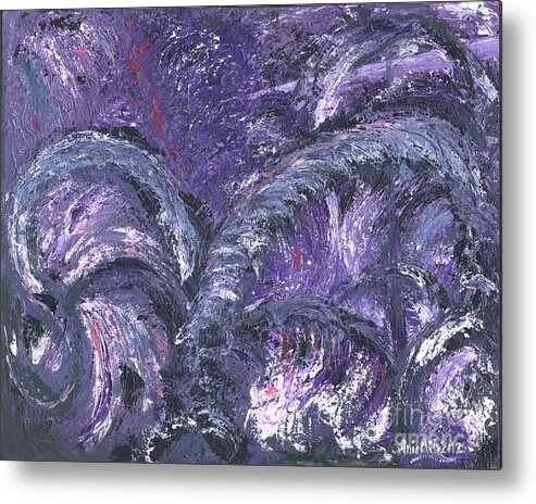 Energy Metal Print featuring the painting Amethyst is the Color of your Energy by Ania M Milo