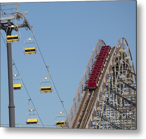 Activity Metal Print featuring the photograph Amusement Park - Ups and Downs by Anthony Totah
