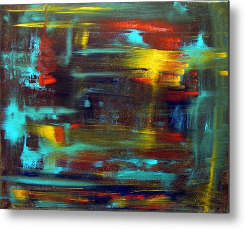 Original Metal Print featuring the painting An Abstract Thought by Jack Diamond