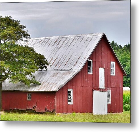 Barn Metal Print featuring the photograph An Old Red Barn by Kim Bemis