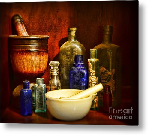 Paul Ward Metal Print featuring the photograph Apothecary - Tools of the Pharmacist by Paul Ward
