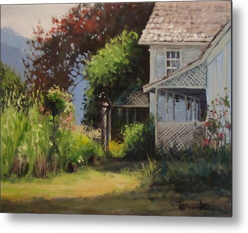 House Metal Print featuring the painting Applegate House by Karen Ilari