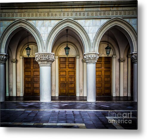 Door Metal Print featuring the photograph Arched Door by Perry Webster
