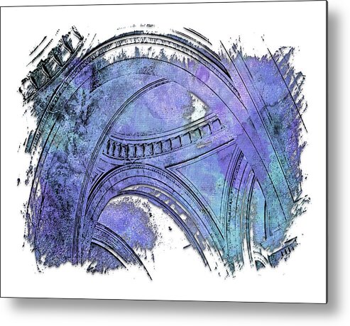 Berry Metal Print featuring the photograph Arches Abound Berry Blues 3 Dimensional by DiDesigns Graphics