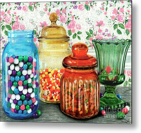 Assortment Metal Print featuring the painting Assortment of Color and Taste	Color Pencil on paper by Peter Piatt