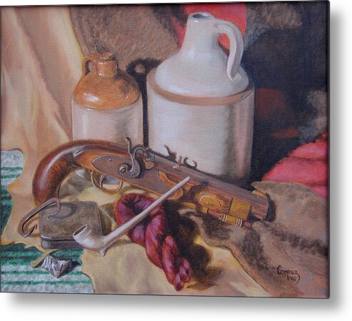 Oil Metal Print featuring the painting Atf 1840 by Todd Cooper