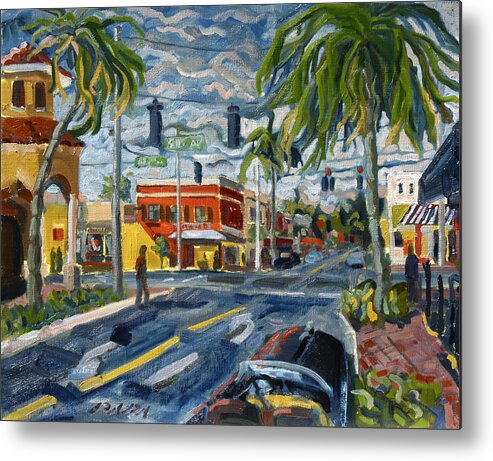Delray Beach Metal Print featuring the painting Atlantic Avenue by Ralph Papa