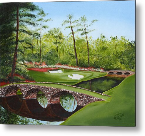 Augusta Golf Course Metal Print featuring the painting Augusta Golf Course by Kimber Butler
