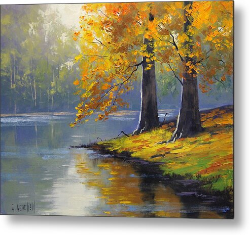 Fall Metal Print featuring the painting Autumn Lake Print by Graham Gercken