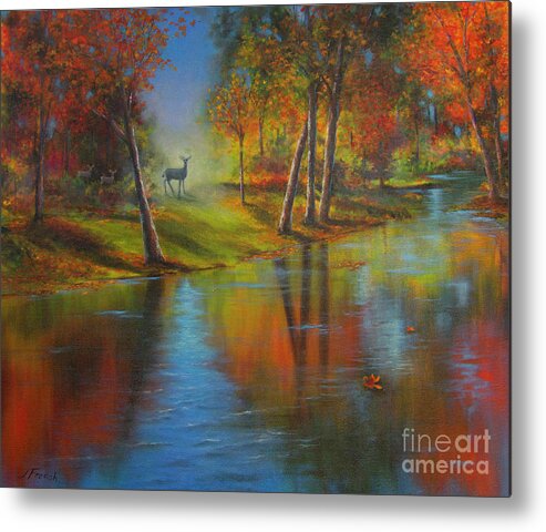Autumn Metal Print featuring the painting Autumn Reflections by Jeanette French