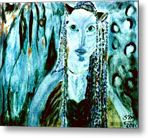 Avatar Metal Print featuring the painting Avatar Five Pointalist Impression by Stanley Morganstein