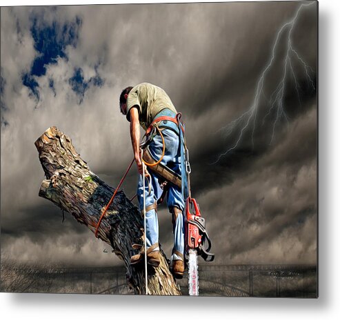 Ax Man Metal Print featuring the photograph Ax Man by Mark Allen